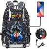 Dragon Ball USB Goku Rucksack für Teenager Schüler Jungen Mädchen Lässiger Tagesrucksack mit großer Kapazität für Reisen