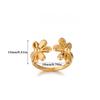 Minimalist Corss Hollow Opening Rings For Women Flower Buds Anillos Fashion Ring Gold Color Romantic Jewelry Party Punk Gift