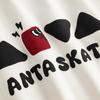Anta Summer Skateboard Short Sleeve Knitted T-Shirt Unisex Tops Ivory 172628101-1