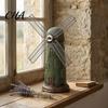 Metal Blade Windmill Model Dutch Ornaments, Mini Vintage Holland Statue, Resin Artwork, Country Style Desktop Decor Classic Model, Rustic Ornament for