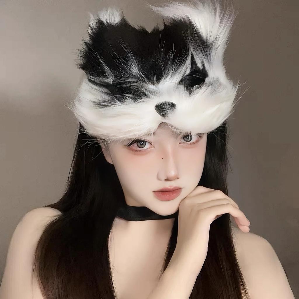 Human Wolf Masks Party Performance Dress Up Props Halloween Two-dimensional Tiger Yasha Tengu Mask