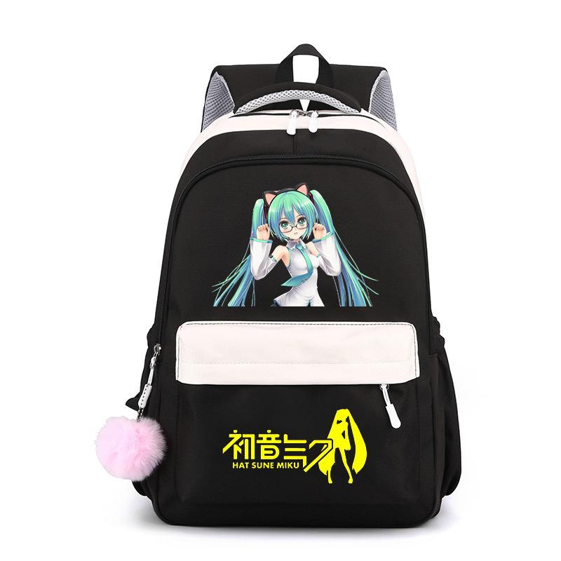 Anime Peripheral Hatsune Future School Bag Backpack Cartoon Backpack Candy Color Large Capacity Student School Bag Stationery