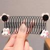 Nuovo pettine colorato a forma di cuore, pettine per capelli a estrazione a forma di stella, fascia per capelli con fiocco, filo invisibile, copricapo antiscivolo, per bambini e bambine