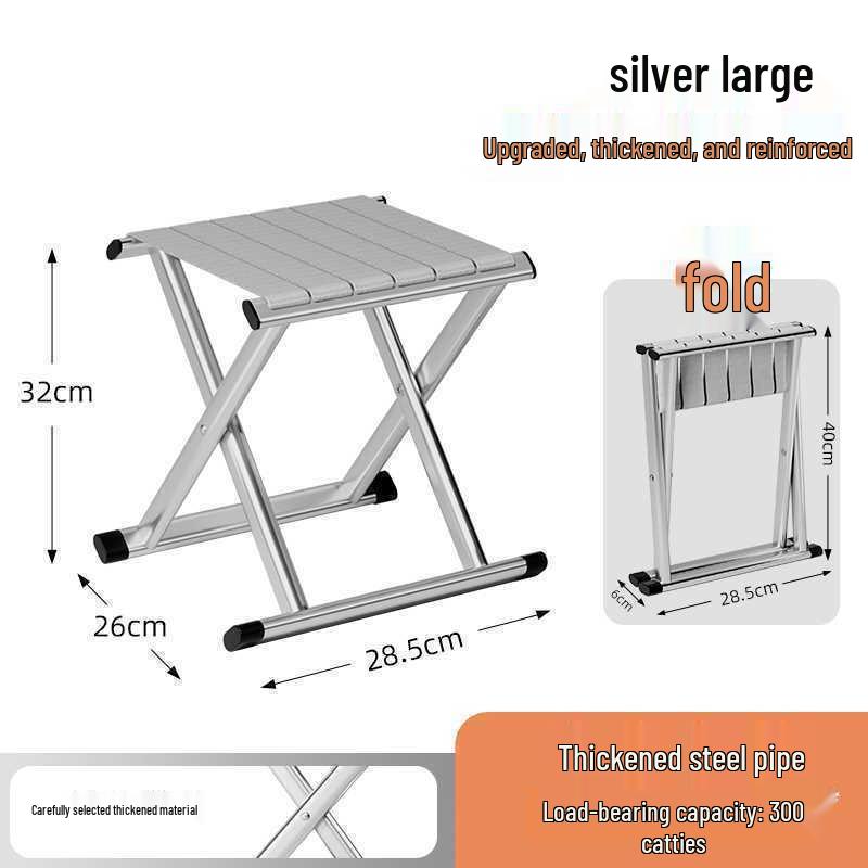 Tabouret pliant portable ultraléger à double usage avec dossier pour le camping et la pêche en plein air