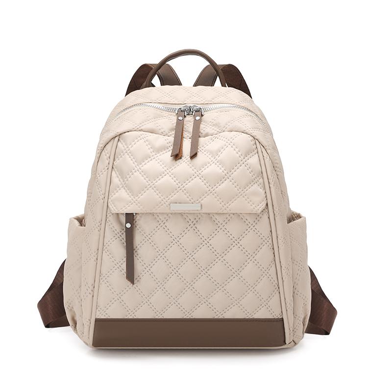 Rhomboid Quilted Backpack Women's Large Capacity Backpack