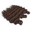 Anna Hair Synthetische, lockere Deep Wave Flechthaar-Extensions, 60 cm (24 Zoll), Wasserwellen-Zopfhaar, dunkelbraunes Twist-Crochet-Lockenhaar