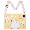 For iPad Air 11 (2025)/(2024)/Air (2022)/(2020)/Pro 11 (2024)/(2022)/(2021)/(2020)/(2018) Silicone Case 3D Duck Pattern with Strap