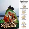 Fox Hound Adventure Flannel Blanket Super Soft Warm Cozy Blanket For Sofa Bed Office Travel Allseason Home Decor Gift