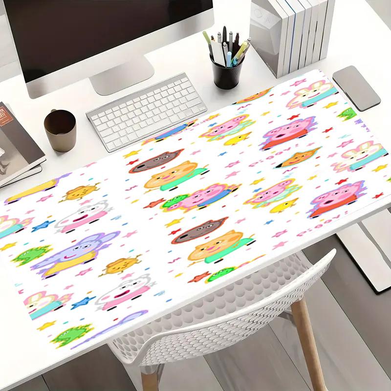 Peppa Pig Theme Mouse Pad, Non Slip Rubber Base, Multifunctional Office & Home Decor, Perfect for Workspace Personalization.