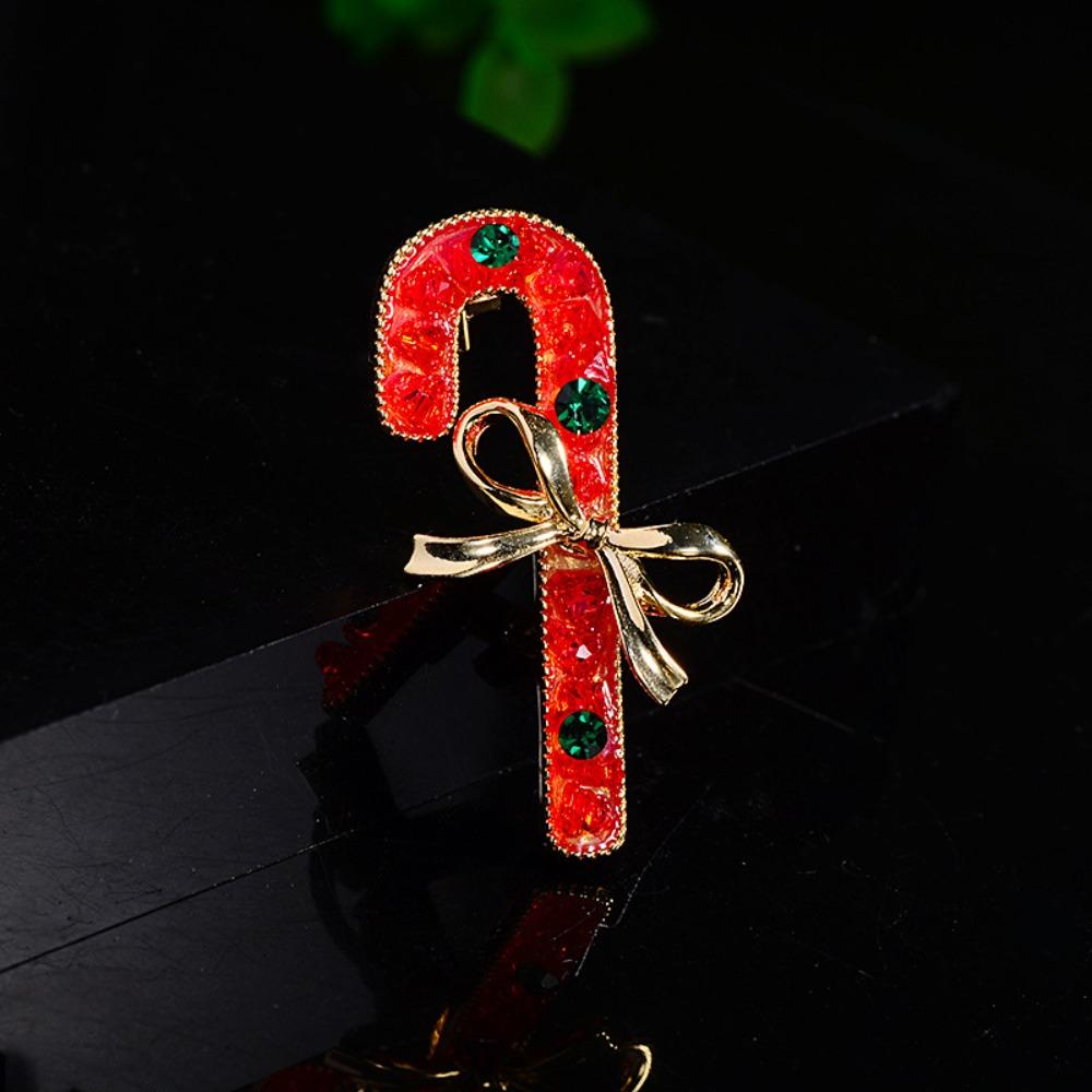 Korean Style Christmas Brooch Snowman Christmas Tree Brooch Cute Enamel Rhinestone Brooches  Girls