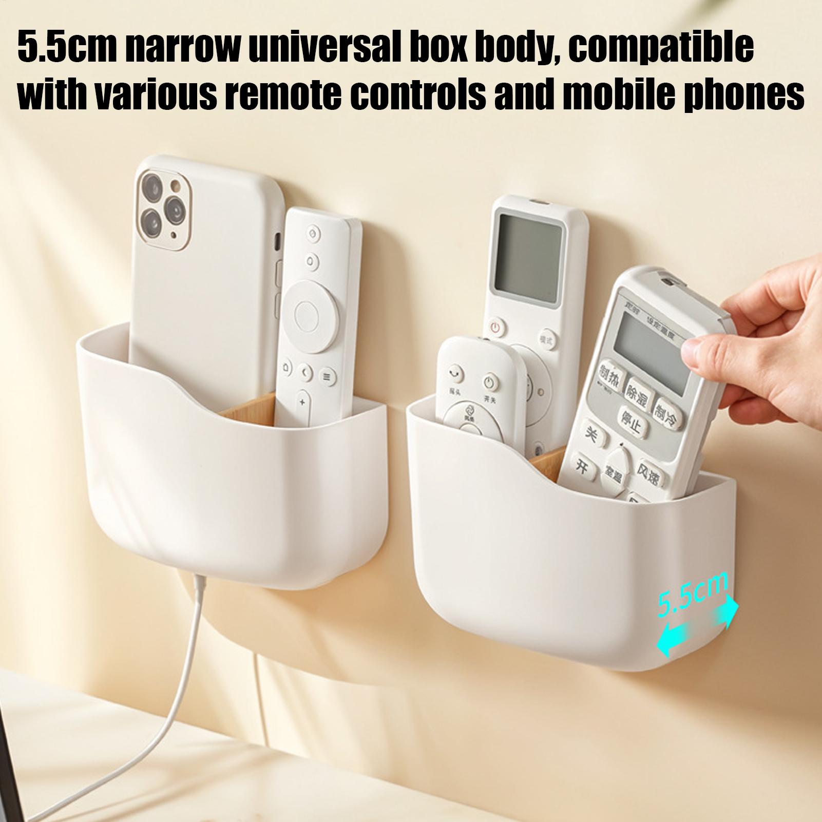 TV Remote Holder Wall Mount Self Adhesive Controller Storage Box Remote Control Holder With Adjustable Divider For Wall Phone China Mainland 1860₽