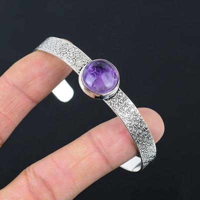Oferta na Dzień Matki Gwiazda Ametyst Kamień Szlachetny Żona Nowa Bransoletka Srebro Sterlingowe