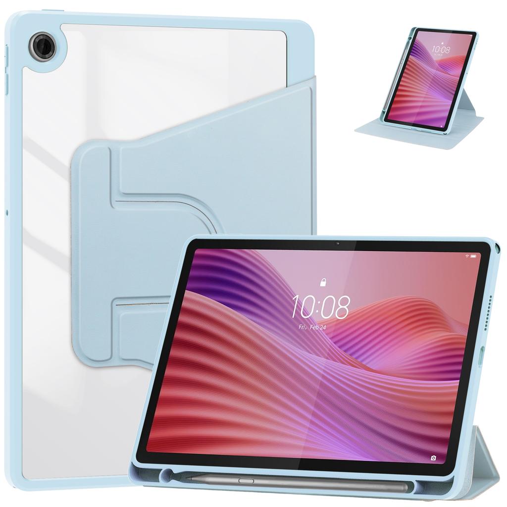 Für Lenovo Tab TB311FU Hülle 360° drehbarer Ständer PU-Leder+Acryl Tablet-Hülle (Ohne Tastatur)