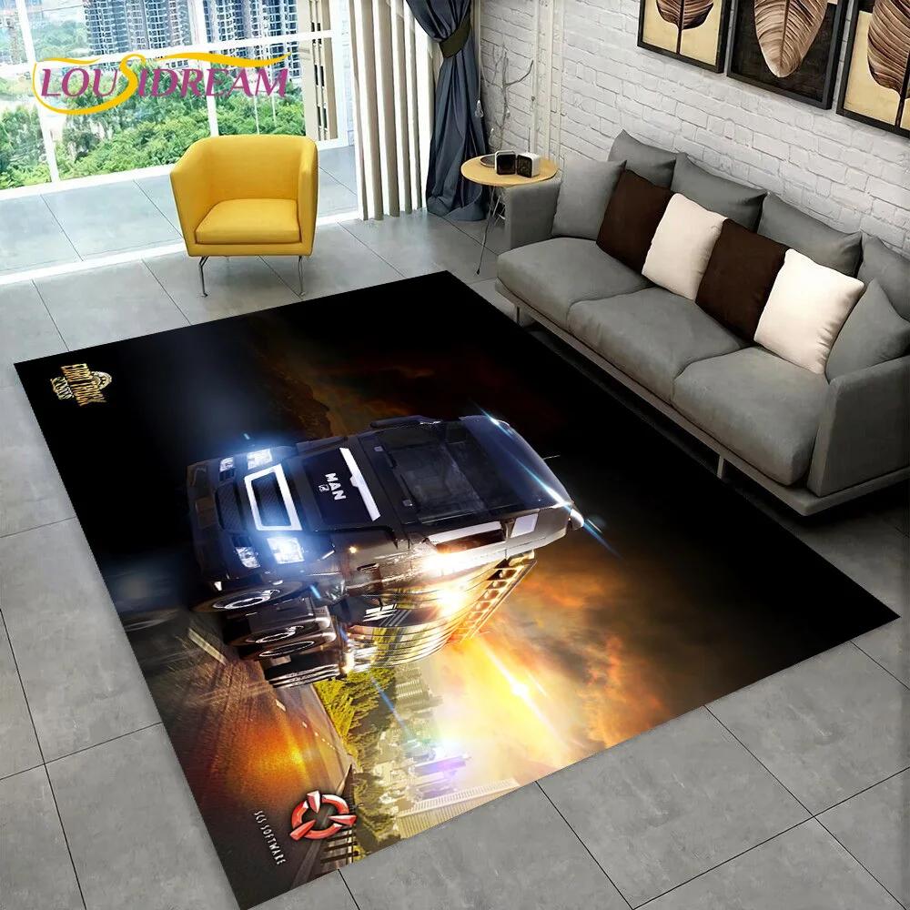 Latest MAN Truck Lorry 3D Printing Rug Carpet for Living Room Bedroom Home Decor,Floor Mat Non-slip Decoration for Sofa Doormat