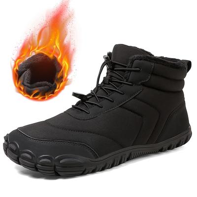Chaussures d'hiver en coton tube moyen bottes de neige chaussures de randonnée pour hommes randonnée antidérapantes imperméables chaussures pain chaussures chaudes en velours