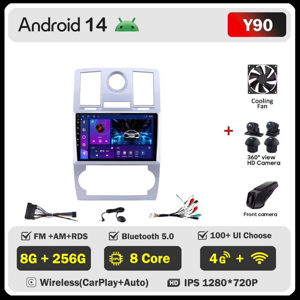 For Chrysler Aspen 300C 2004-2008 Car Radio Player Car Carplay Screen Autoradio Mirror Link Car Intelligent Systems 8 Core DSP