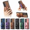 Galaxy Z Fold7 Leather Case with Card Slots - Multifunctional Folding Wallet Protective Cover for Samsung ZFold6
