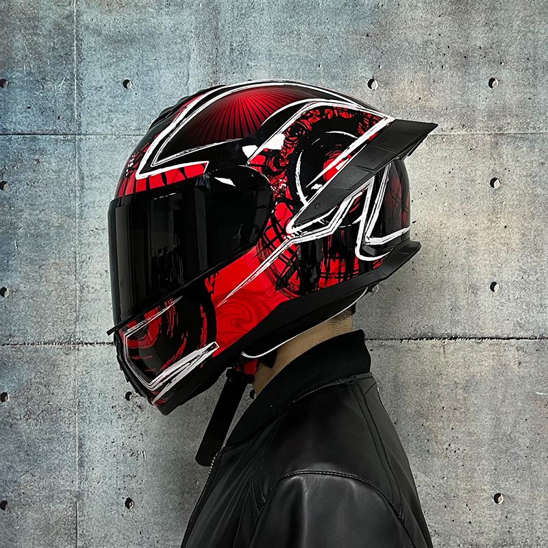 Motorcycle Helmet Men and Women Summer DOT Anti-fog ECE Helmet Full Cover Four Seasons Universal Winter Warm Personality