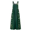 Womens Casual Overalls Jumpsuits Adjustable Straps Sleeveless Print Comfy Rompers With Pocket