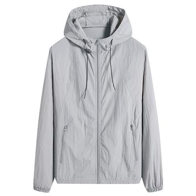 Sun Protection Clothing Men 'S Ultra -Thin Breathable Ice Silk Summer Men 'S Sun Protection Clothing Men 'S Skin Windbreaker Cardigan Jacket 