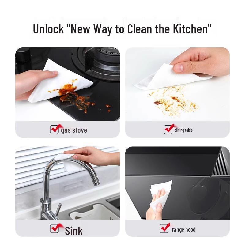 Extra Large Thick Kitchen Degreasing Wipes for Oil & Stain Removal