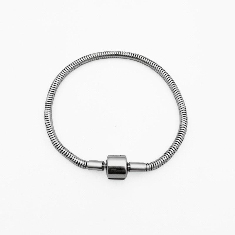 Titanium Steel Heart Bracelet Classic DIY Snake Chain Never Fade Trendy Jewelry Gift for Women