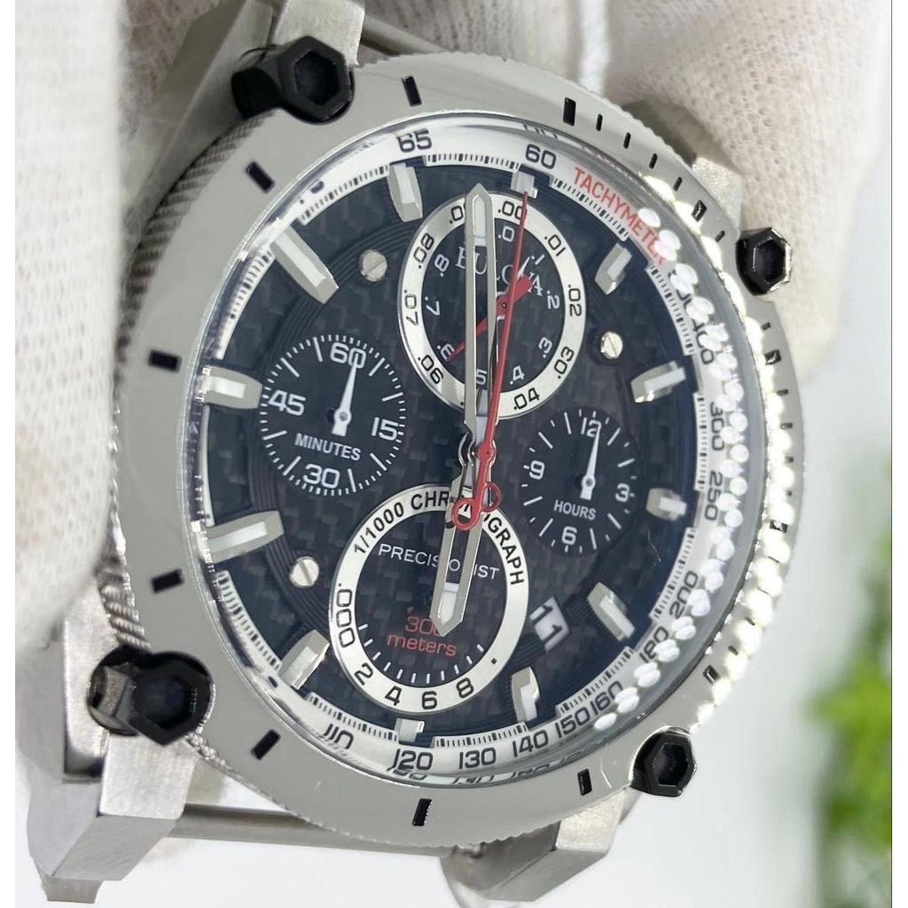 Used Good condition, working, battery replaced BULOVA Precisionist chronograph 98B172
