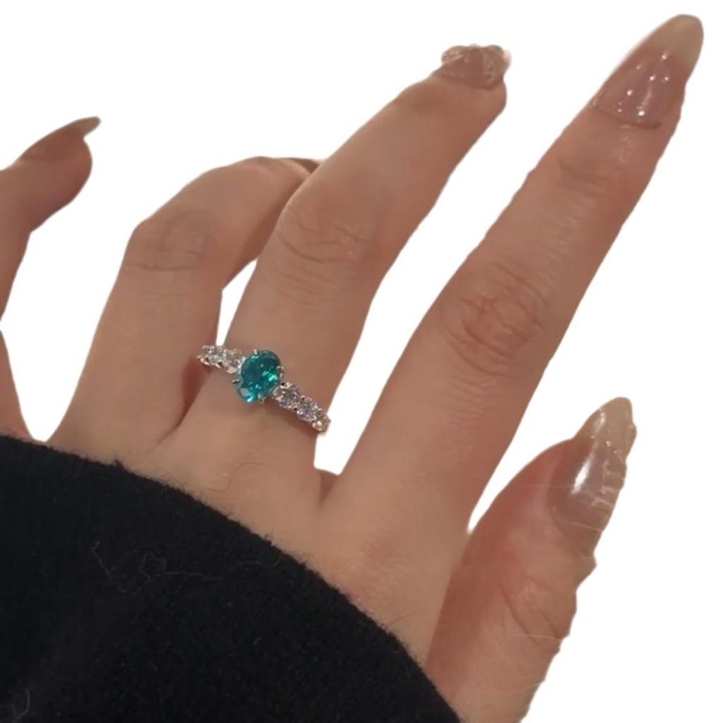 Aquamarine Paraiba Maldives Blue Luxury Pinky Ring for Women 2024