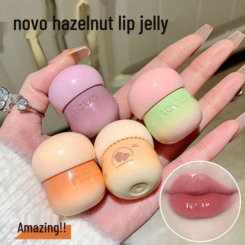 Pine Cone Lip Jelly: Waterproof, Sweatproof, Long-Lasting Lip Gloss & Oil for Natural Brightening.