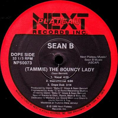 Disc de 12 inch SEAN BENNETT - (Tammie) The Bouncy Lady NP50073 Next Plateau Re 1988 US Rap & Hip-Hop/R&B Folosit