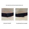 Summer Panama Wide-Brimmed Straw Fedora - Outdoor Sunshade Beach Hat