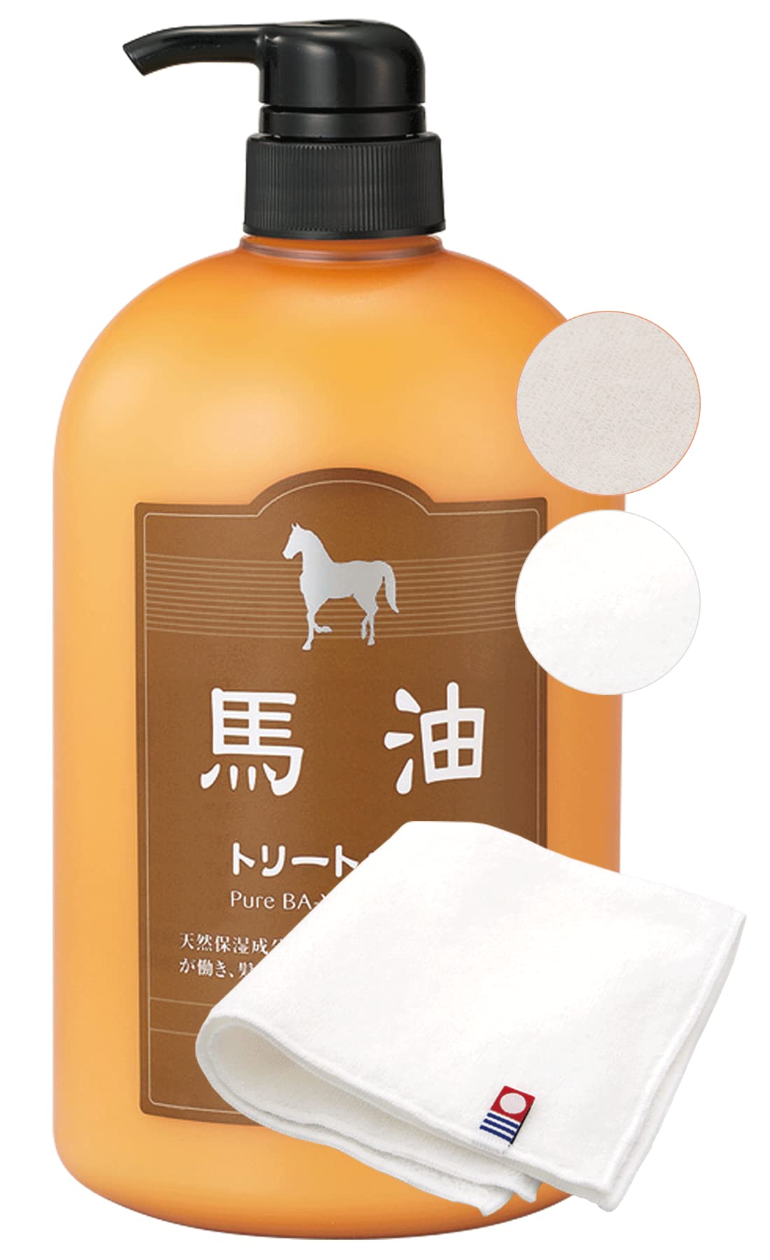 

Azuma Shoji Лечебное средство с лошадиным маслом, Дорожная красота, Бутылка 1000 г [Включает носовой платок Имабари] (гладкий)