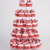Suporte de bolo destacável de 3 a 6 camadas Acrílico Cupcake Display Stand Plexiglass transparente
