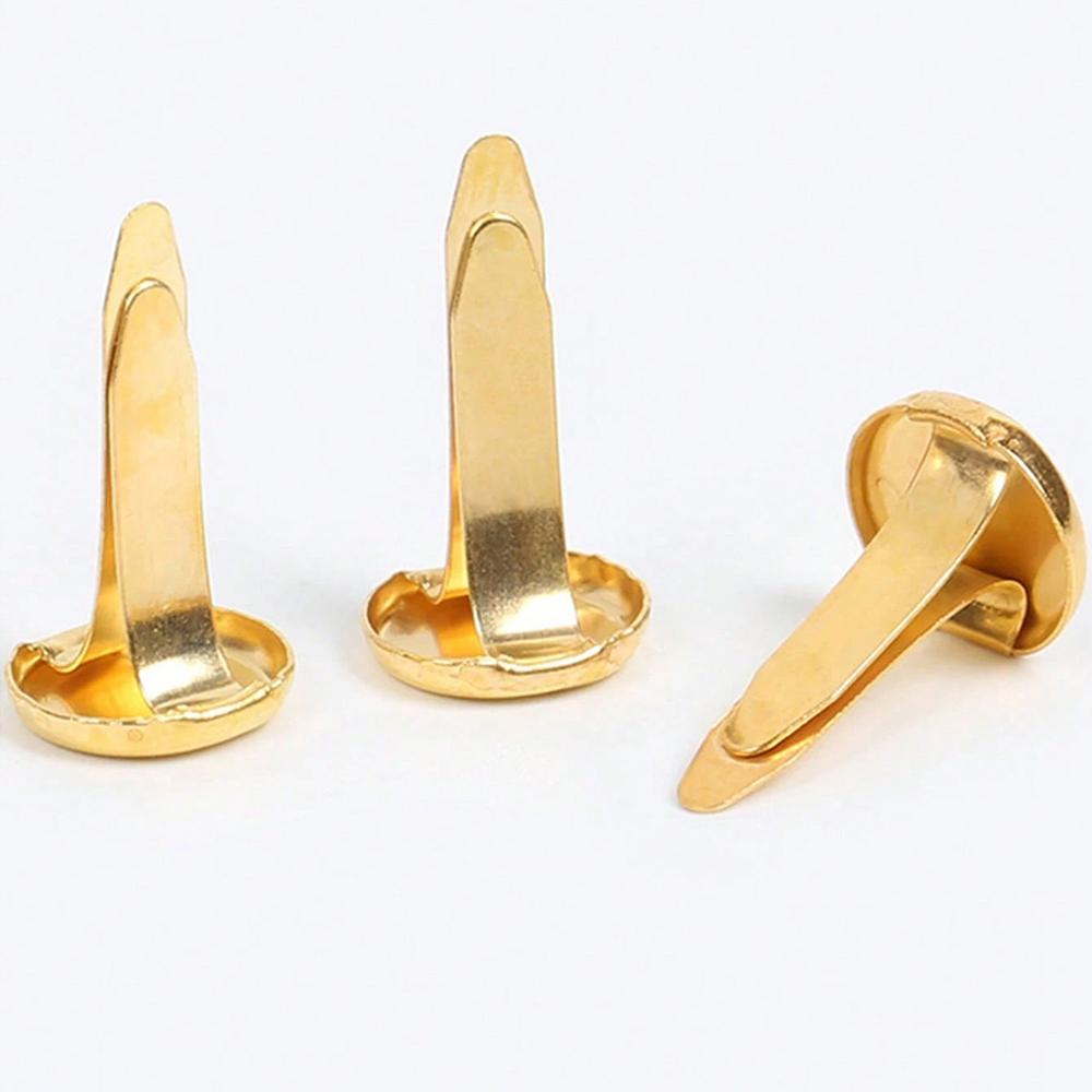 100/200/500Pcs Metal Brads Pin Fasteners Gold Mini Split Pins for Paper Crafts Art Decorative Scrapbooking School Projects