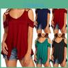 Elegant Womens Off Shoulder V Neck Chiffon T-shirt With Classic Timeless Appeal