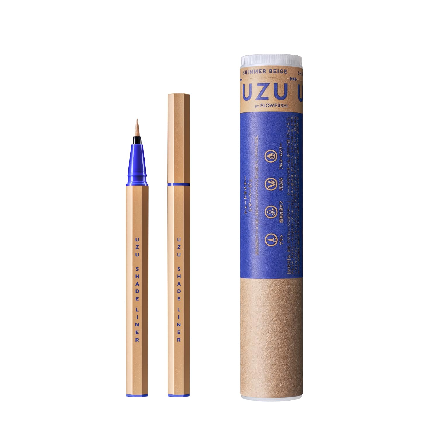 

UZU BY FLOWFUSHI Shade Liner Liquid Eyeliner Hot Water Off Alcohol Free [Shimmer Beige]