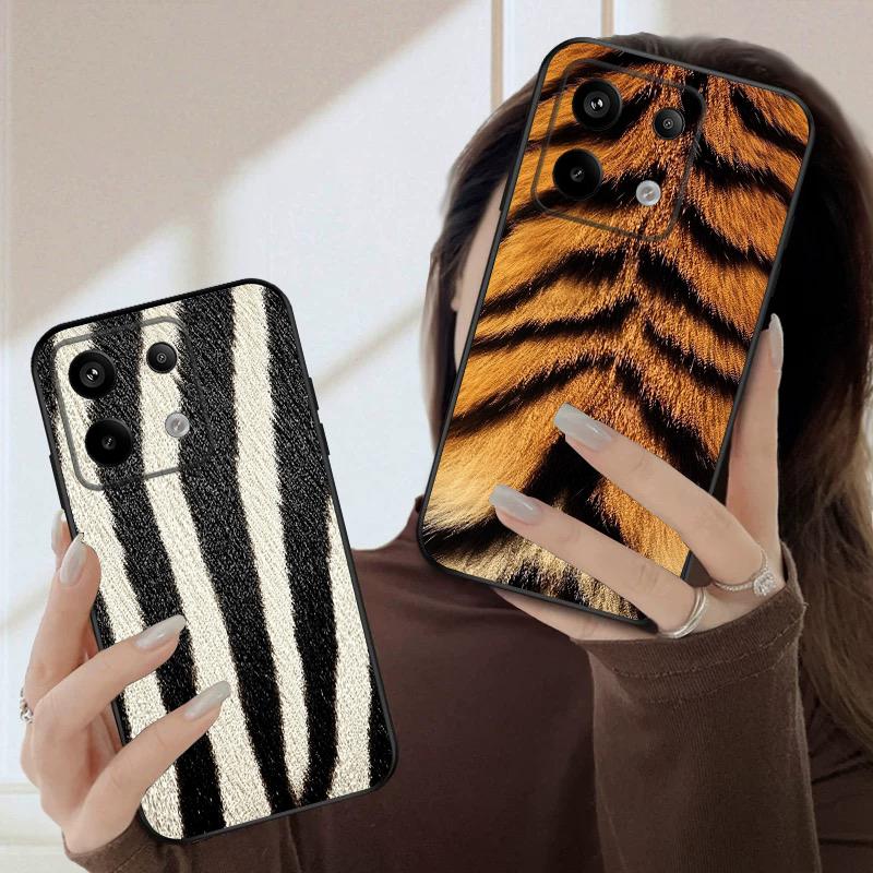 Tiger Skin Pattern For Redmi Note 10 11 Note12S 12 13 14 Pro Plus 5G 14S 4G 13ProPlus 9S 9 P ro 13C 14C silicone soft phone case