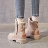 Thick-soled Martin Boots Women's 2 Winter New Fur Integrated Fleece Snow Boots Thickened Warm Short Boots