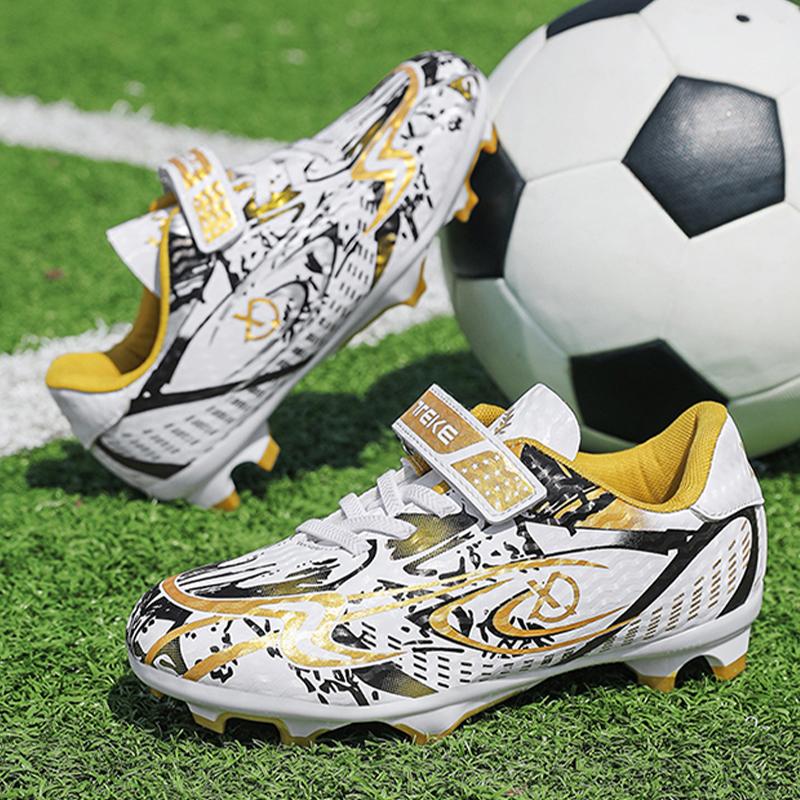 

Childrens Soccer Shoes New Soft Flat Grass Training Anti Slip Cushioning Daily Training Contest Football Shoes for Kids 39