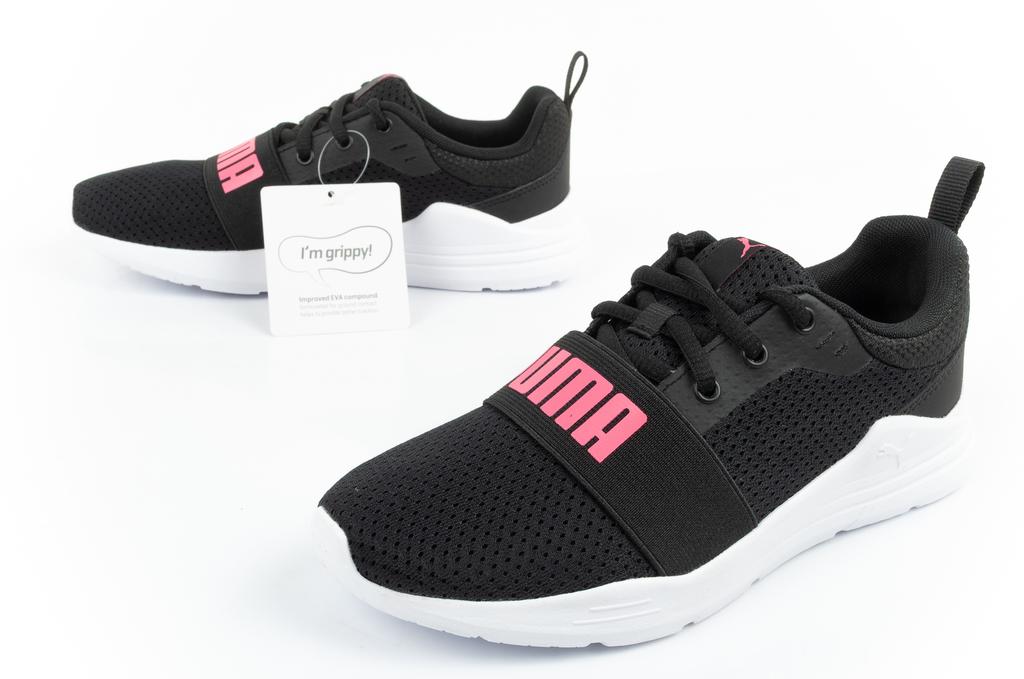 Puma Jr Wired Textile Running Shoe Black [374216 20] Size 28