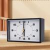 Analog Alarm Clock Quiet Battery Operated Plastic Minimalist Desk Analog Clock for Living Room Bedroom
