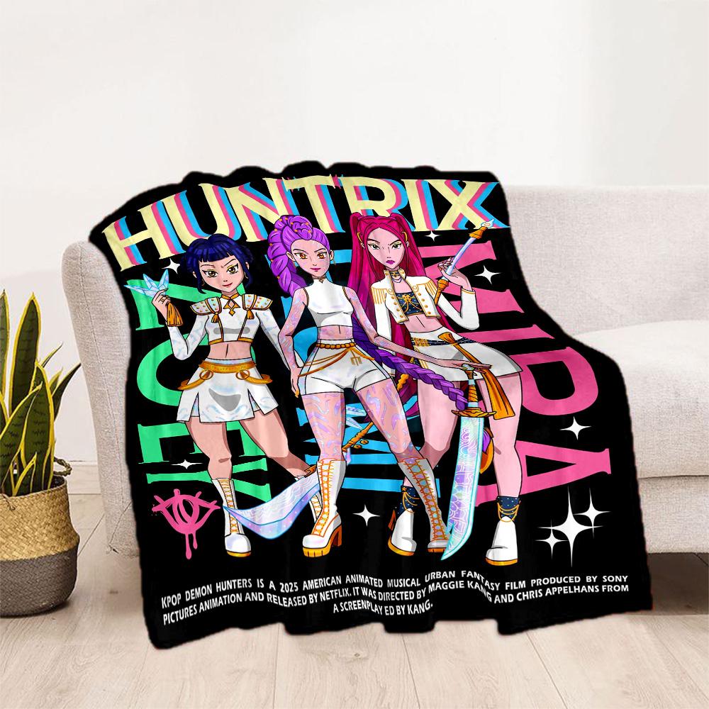 Fantasy Heroes Adventure Blanket Warmthful Decor Great for Seaside Bed Chair Four Seasons Universal Digital Print Gift for Travel Home Birthdays