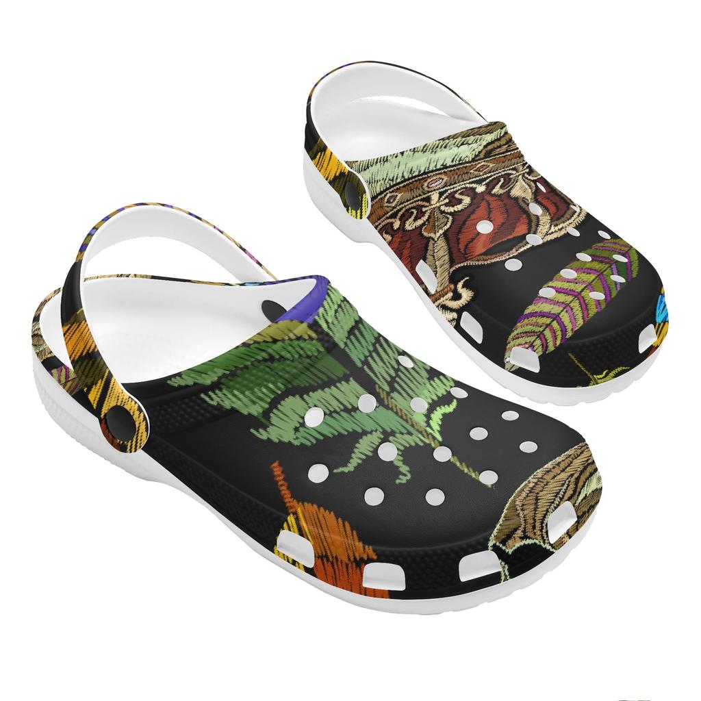 Allover Printed EVA Clogs Men Women Lightweight Breathable Slip On Casual Shoes Soft Sole Summer Sandals Daily Comfort Wear
