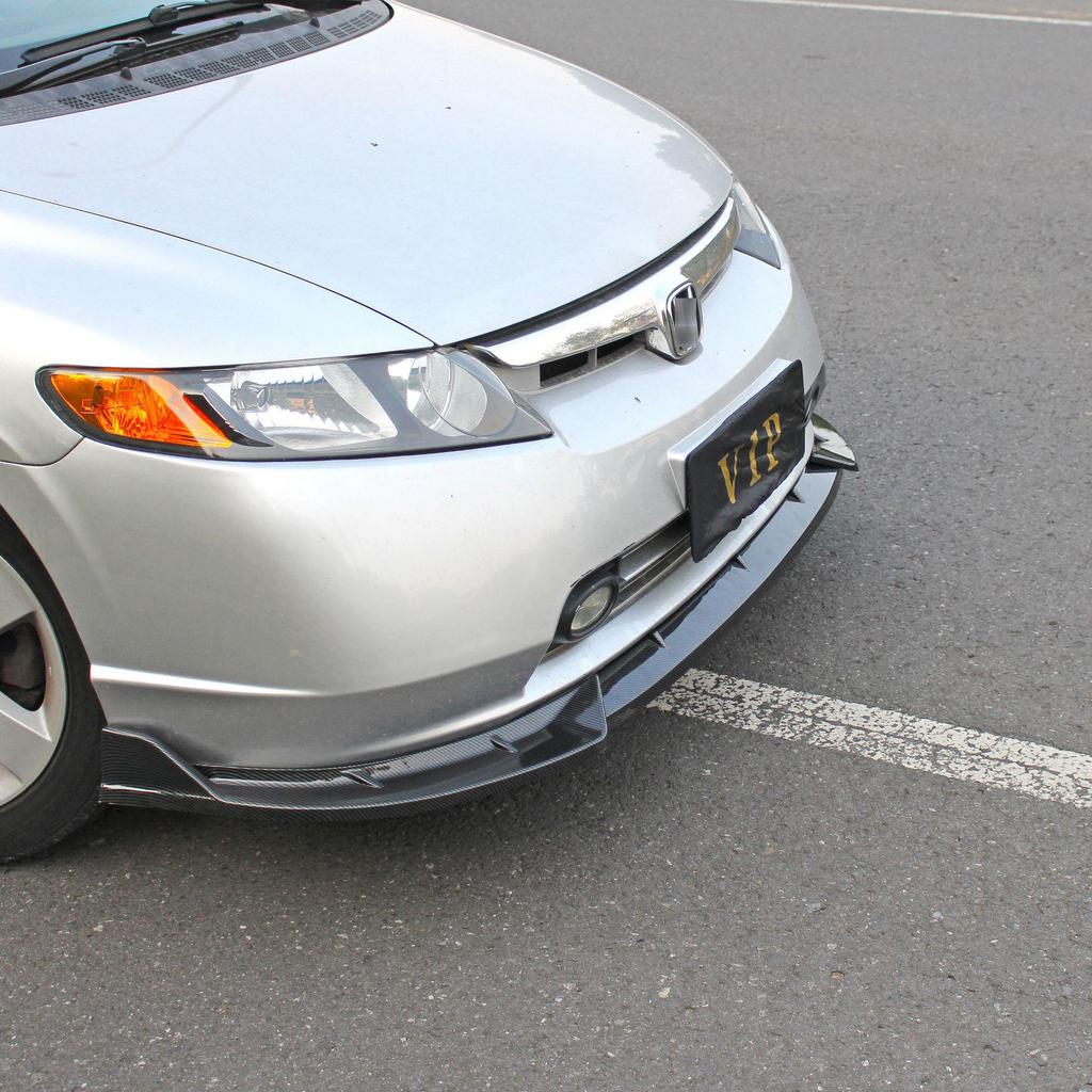 Fits 06-11 Honda Civic 8th Gen: Modified Front Lip, Bumper Side Skirts, Corner Spoiler