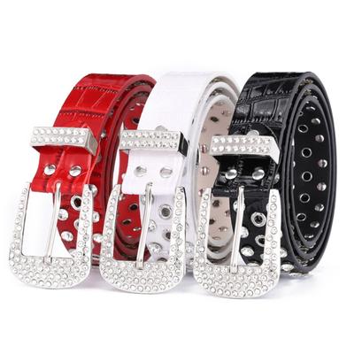 Retro Diamond Waistband Casual Trouser Belt Fashion Waist Decoration  Women
