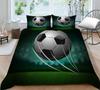 3D Football Bedding Quilt Cover Pillowcase Single Bed Soft Bedding 3D Digital Printing Home Decoration