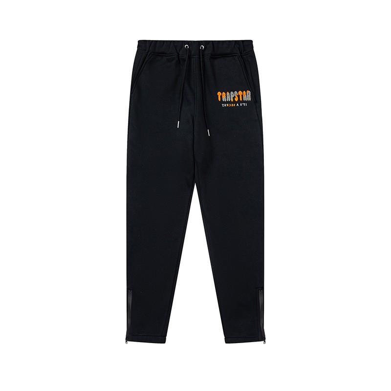 Mens Gradient Letter Tiger Head Embroidered Hoodie Jogger Set Streetwear Winter Outfit