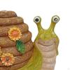 Garden Snail Statue with Solar Lights Resin Sculpture Animal 6x4x5inch for Indoor Outdoor