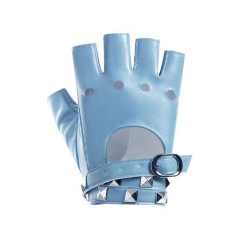 

Аксессуар Лолиты, готические, панк, перчатки без пальцев, женские, с заклепками, готические, Gtrap, розовые, чёрные, искусственная кожа, перчатки, Stage Personali One Size