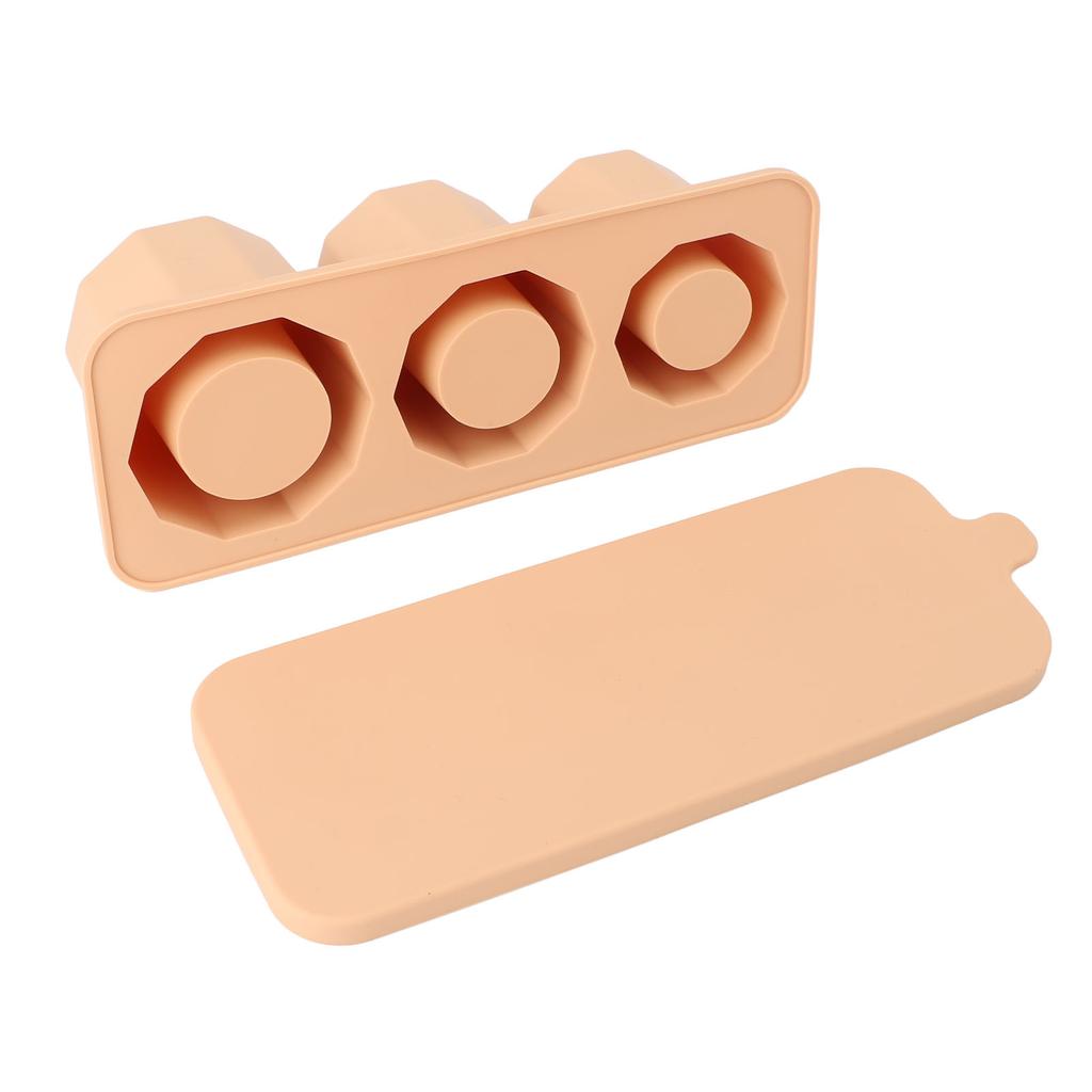 Ice Mold sy Fill Silicone 3 Cavity Hollow Cylinder Ice   for Whiskey Cold Drink